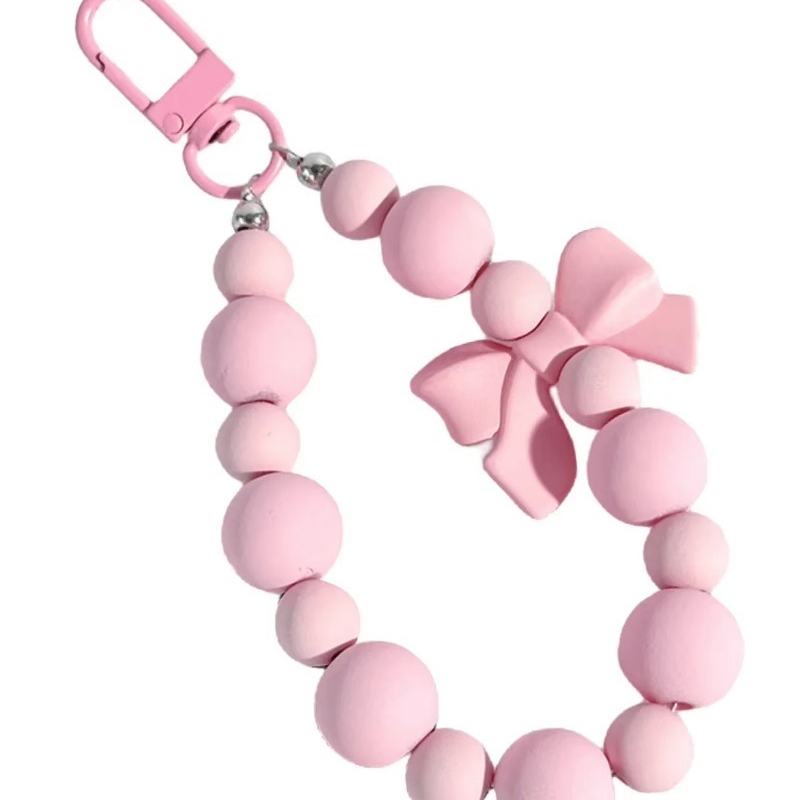 Phone Accessories For Teen Girls - 1 pz Portachiavi con fiocco rosa