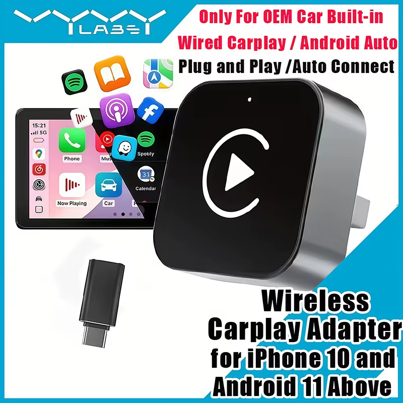 Phone Accessories Design - Adattatore CarPlay Wireless 2-in-1 Plug-and-Play per