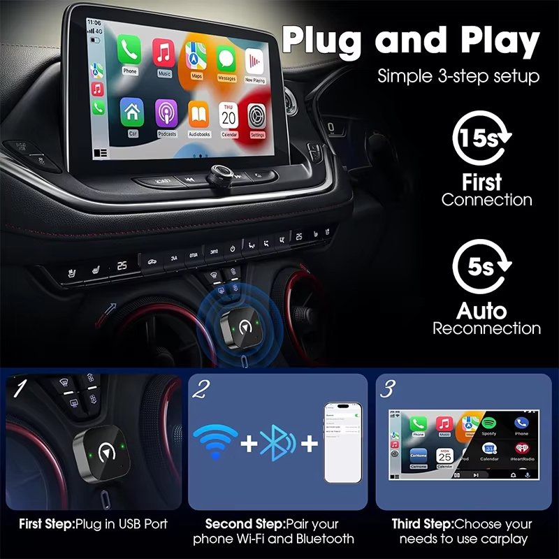 Adattatore CarPlay Wireless 2- - Phone Accessories Design recensione e prezzo